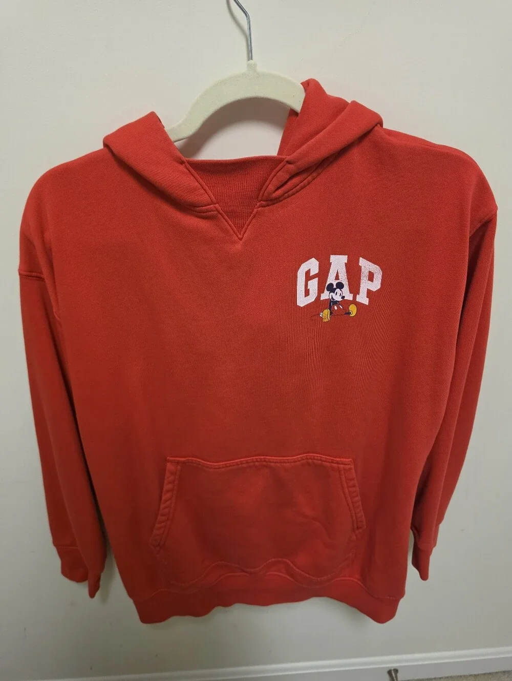 Gap x Disney Mickey Mouse Graphic Red Hoodie Kids Size 12
